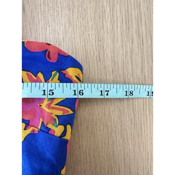 J Crew Women Dress Square Neck Midi Blue Cotton Preppy Floral Boho Size 6 2224 - Picture 9 of 13